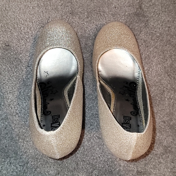 Gold sparkly heels - Picture 2 of 3